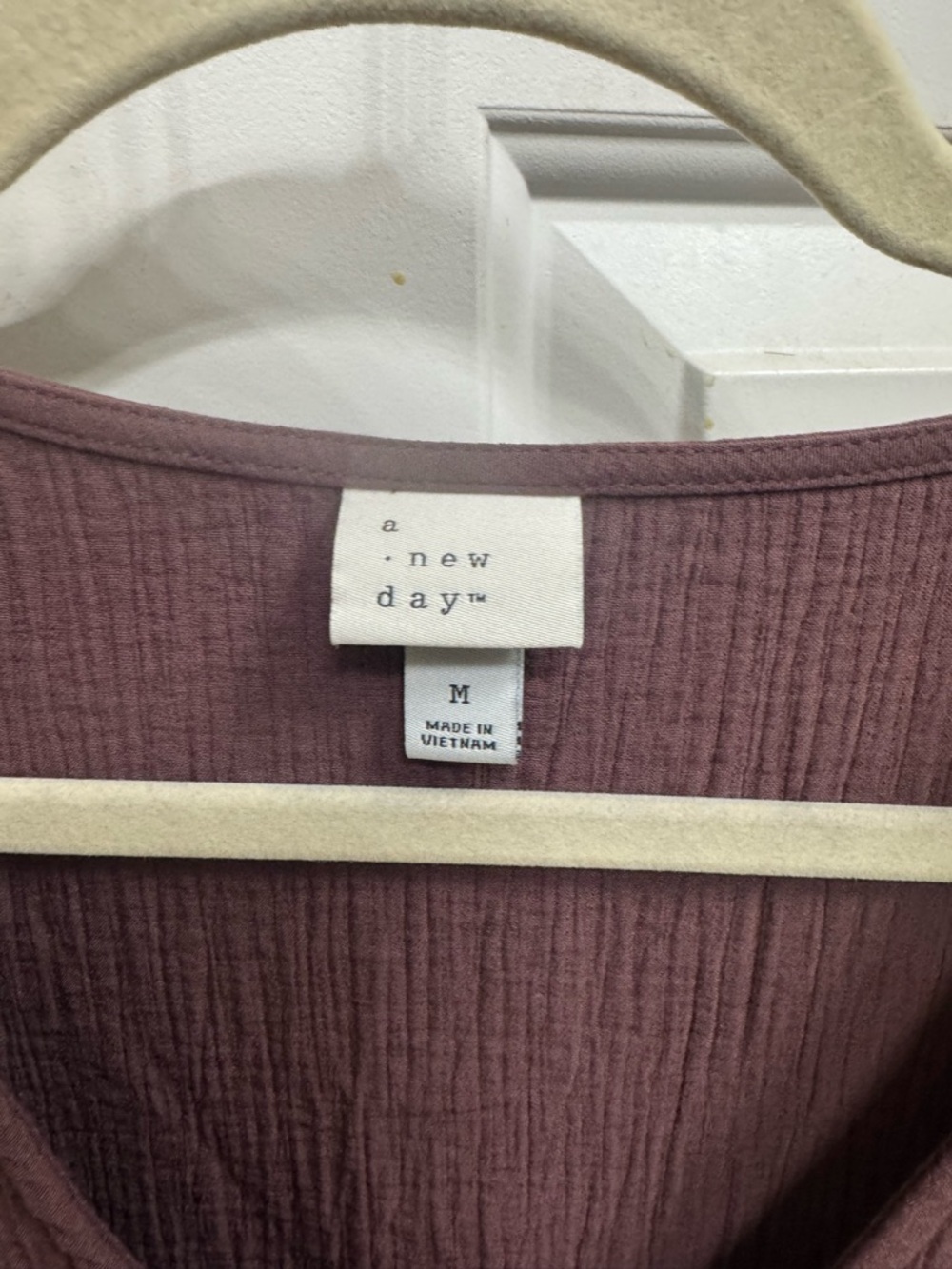 A New Day Womens Modern Gauze V-Neck Tank - Brown - Picture 2 of 5